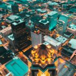 aerial photo of high rise buildings