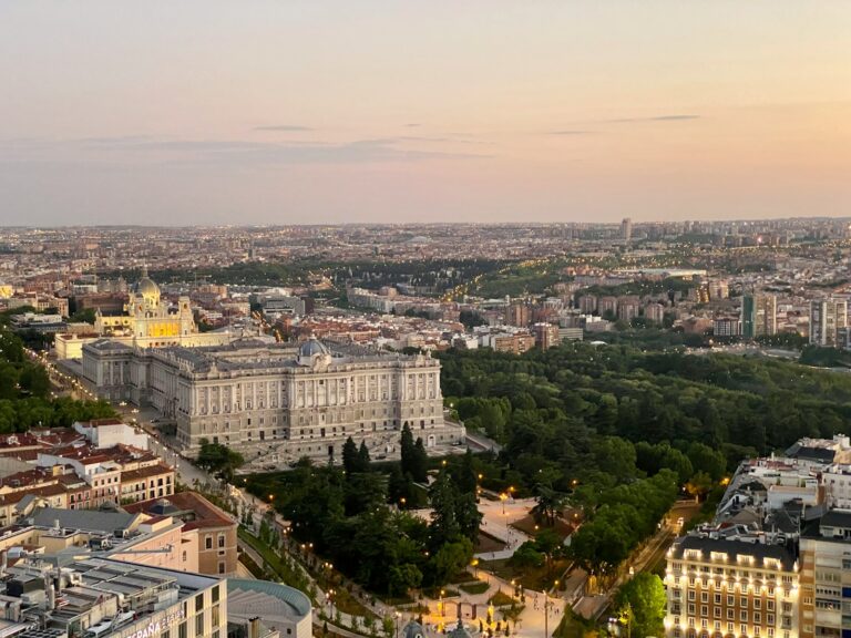 a view of a city from the top of a building